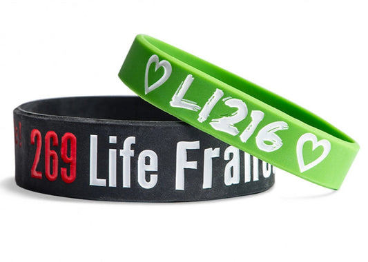 Pulsera de Silicona grabada con marca