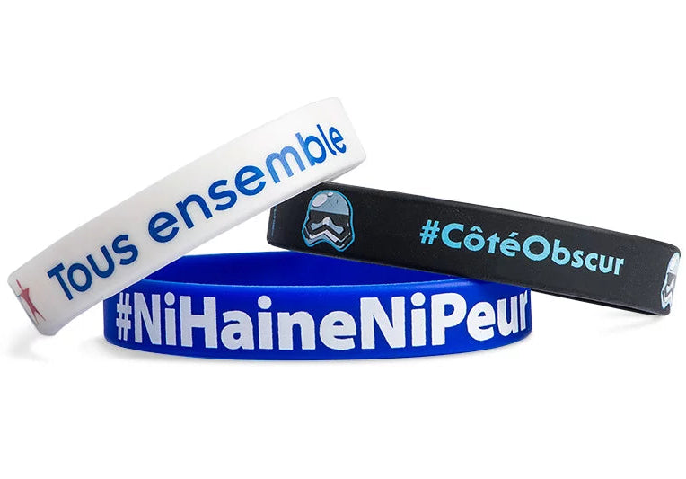 Printed silicone wristband